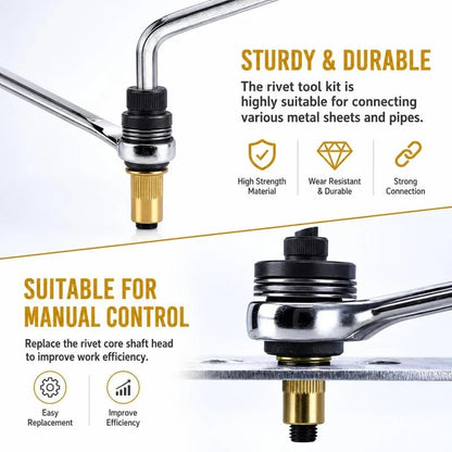 M3–M12 Threaded Rivet Nut Kit 🔩 – Versatile Fastening Tools for DIY Repairs