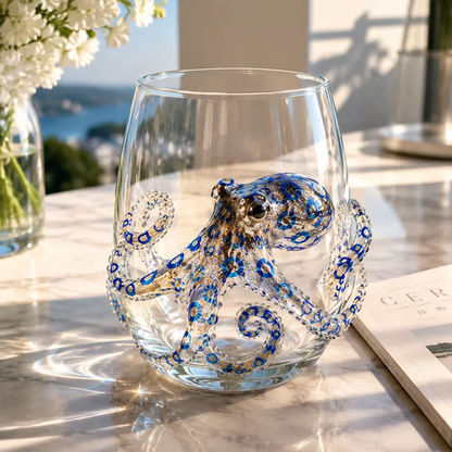 HOT SALE🌊 3D Ocean Animal Artisan Glassware Collection | For Fresher Sips, Sunlight-Catching Details, Coastal Elegance & Elevated Home Bar Vibes ✨