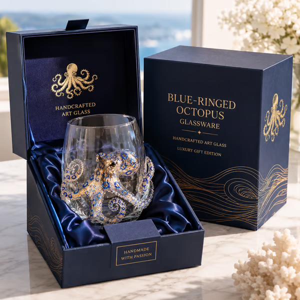 HOT SALE🌊 3D Ocean Animal Artisan Glassware Collection | For Fresher Sips, Sunlight-Catching Details, Coastal Elegance & Elevated Home Bar Vibes ✨