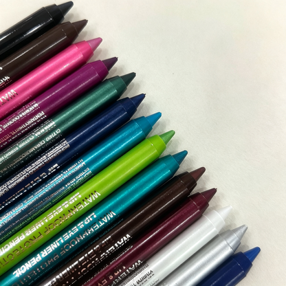 🔥 Limited Edition 50% OFF🌈14-Pack Eyeliner Pencil Waterproof Colored Paste Liners with Metallic & Shimmer Finishes Smudge-Proof