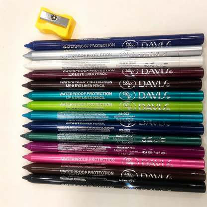 🔥 Limited Edition 50% OFF🌈14-Pack Eyeliner Pencil Waterproof Colored Paste Liners with Metallic & Shimmer Finishes Smudge-Proof