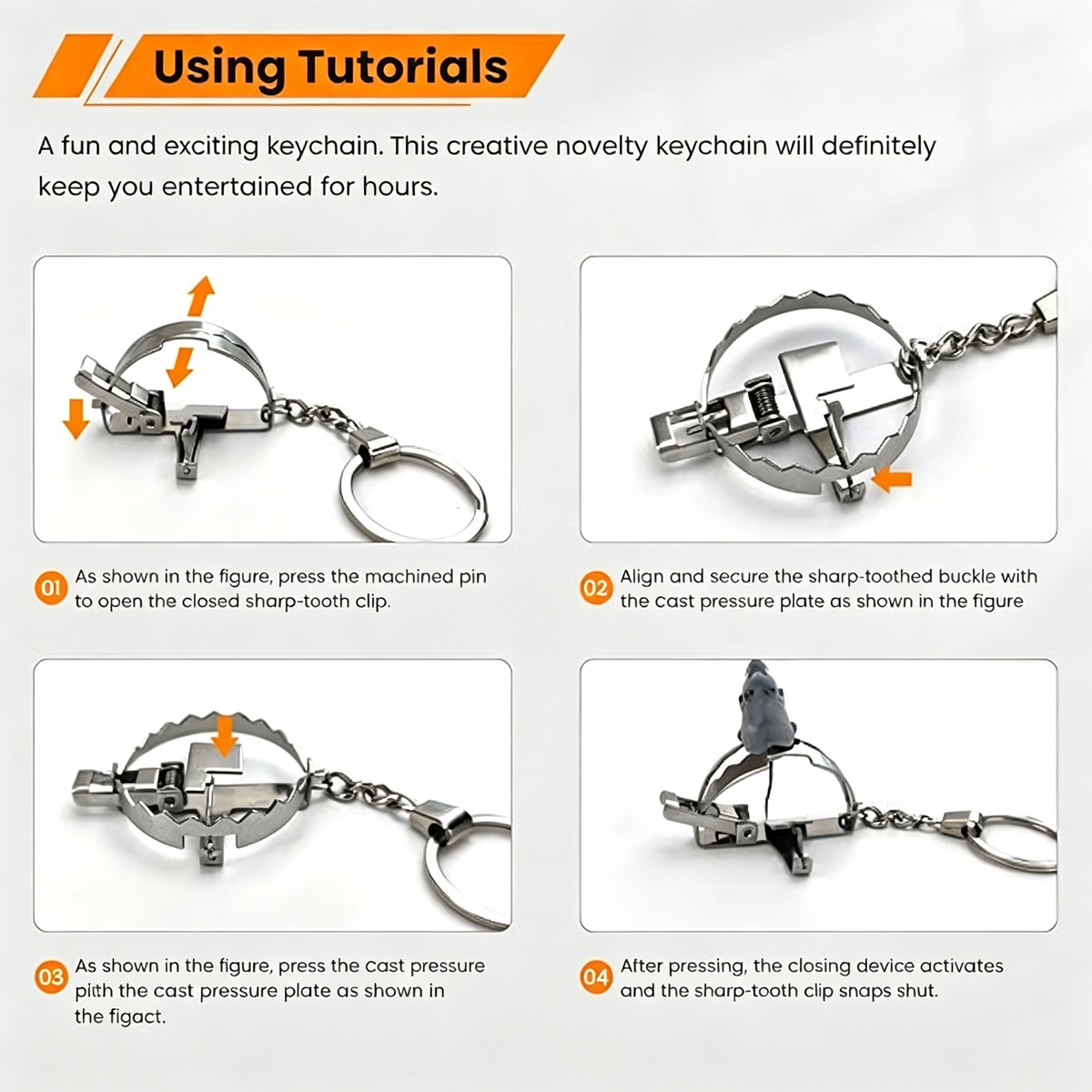🔑Mini Functional Prank Toy Metal Charm Keychain