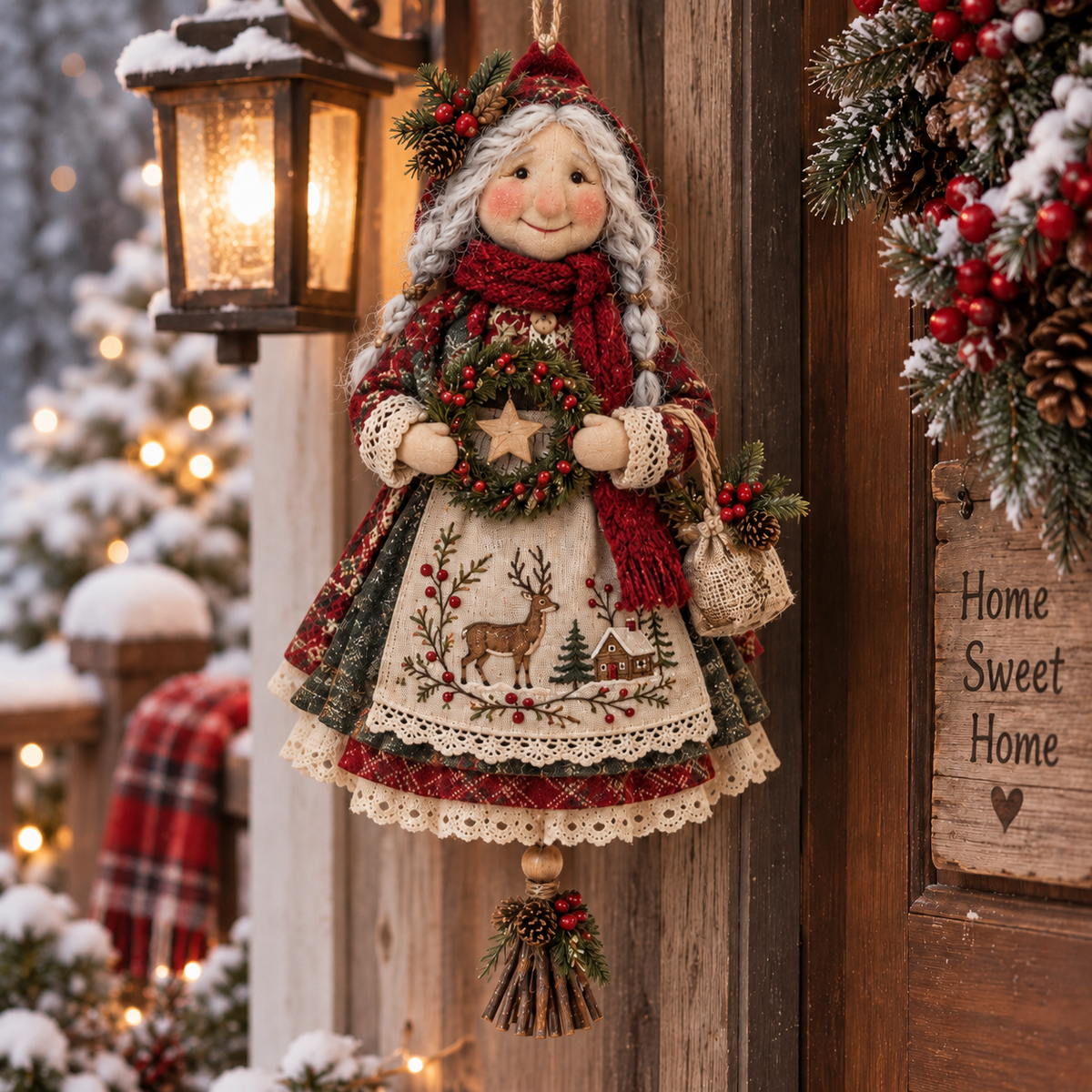🍀 Handcrafted Lucky Grandma Comfort Doll – A Heartwarming Keepsake to Ease Worries & Bring Cozy Joy Home 🧶