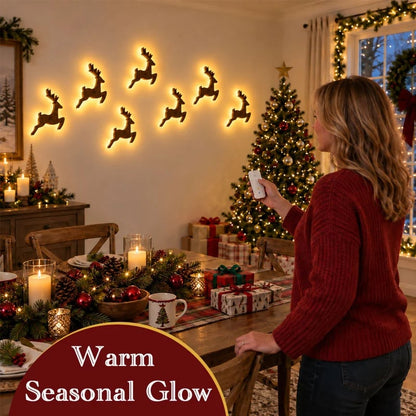 🎄Reindeer Christmas Wall Light ✨ – Festive LED Decor for Home & Holiday Displays