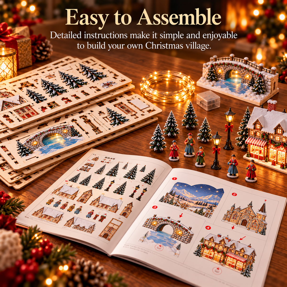 Light-Up Christmas Village Storybook