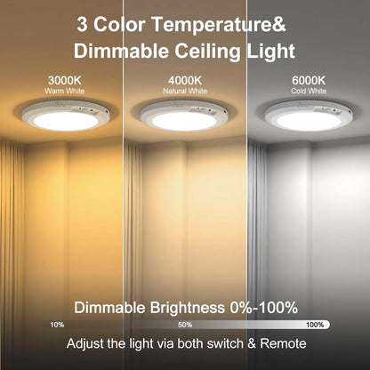 💡 SmartGlow Cordless LED Ceiling Light – Motion-Activated, USB Rechargeable with Remote Control