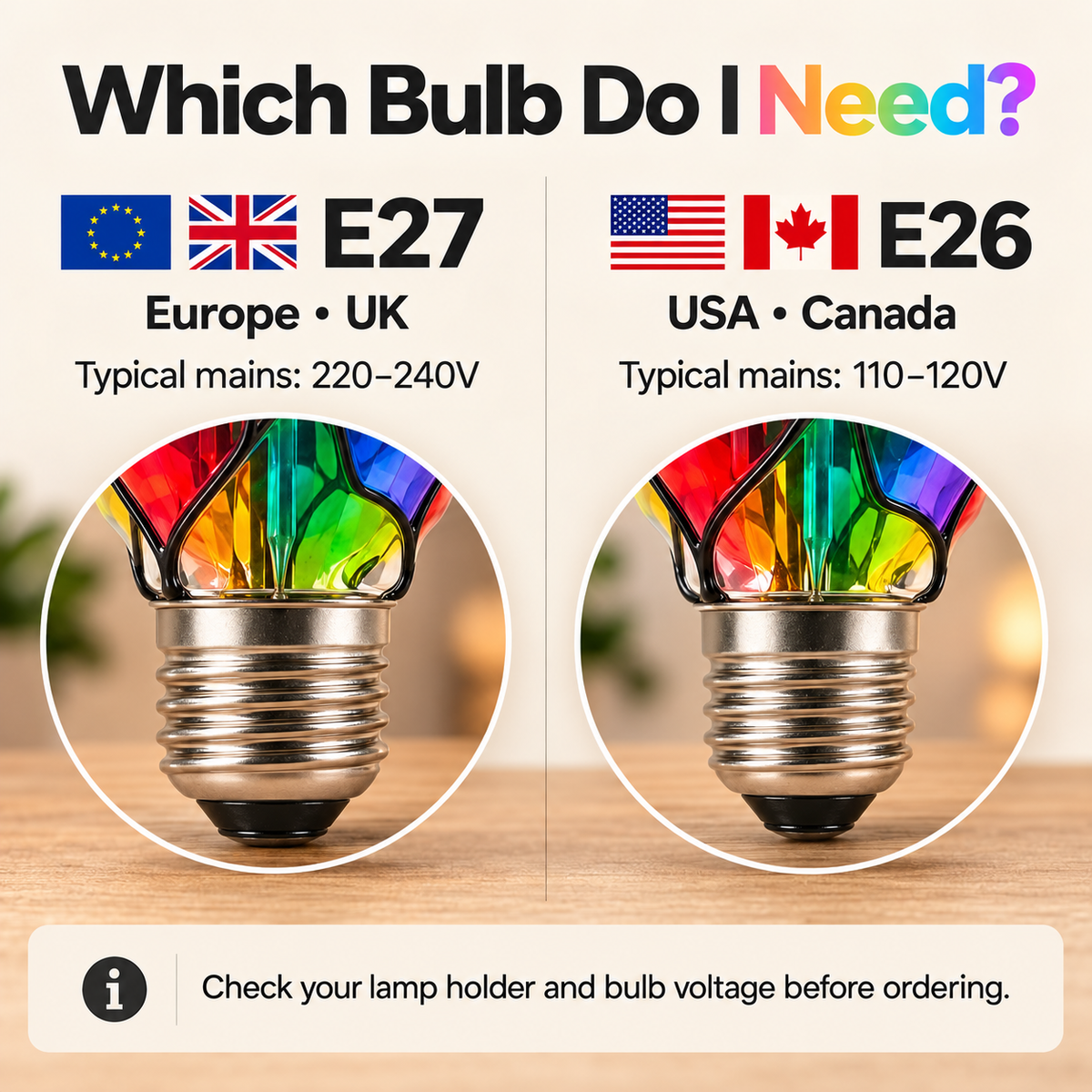 Stained Glass Rainbow LED Bulb – Colorful Ambient Mood Light for Any Lamp