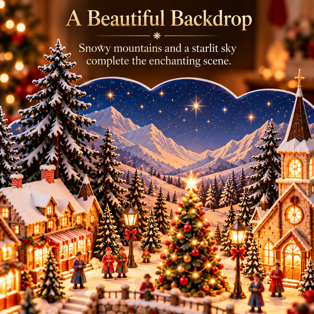 Light-Up Christmas Village Storybook