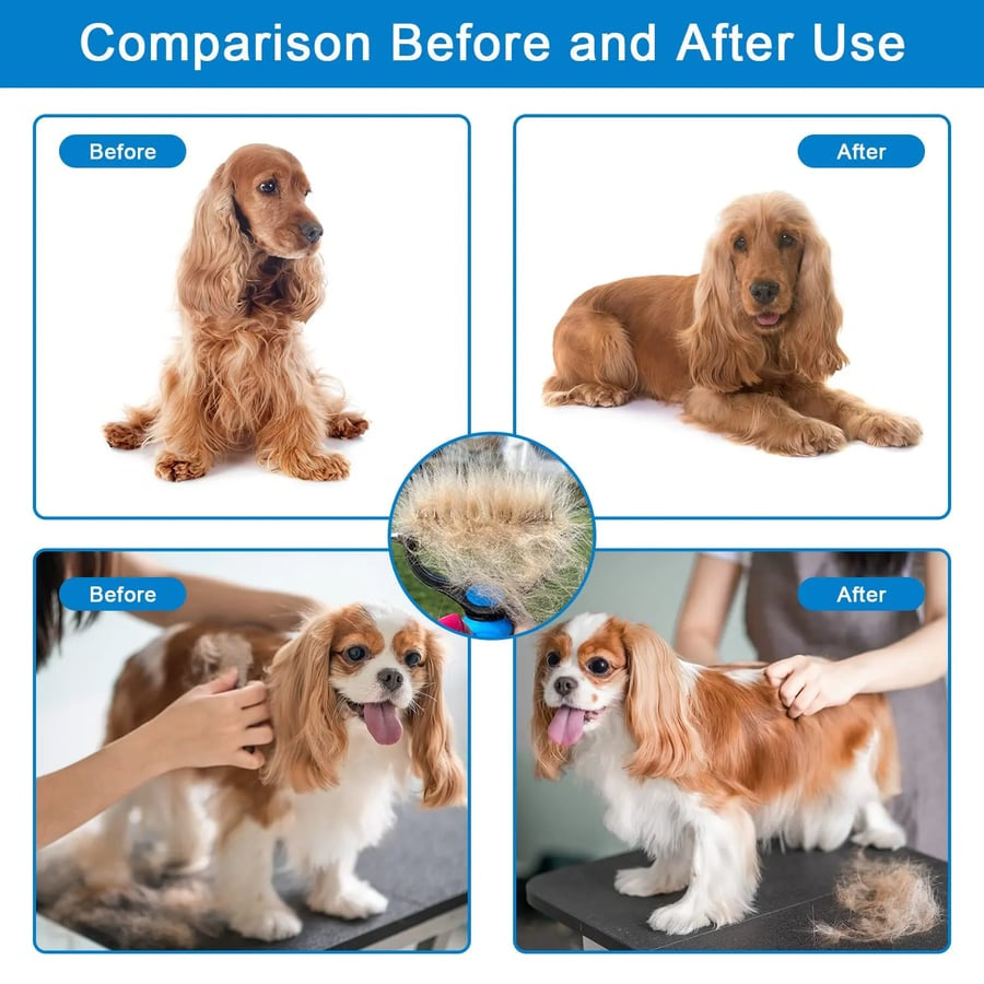 🐾 Professional Deshedding Tool for Dogs & Cats – Gentle Grooming for Loose Fur