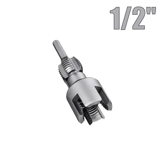 💯Drill-Powered Pipe Thread Cutting Bit — Internal & External Threading for 1/2' & 3/4' Plastic Pipes