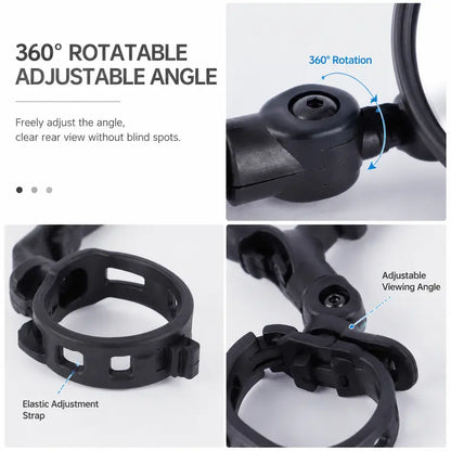 Adjustable Bike Rearview Mirror Set 🚲 – 2-Piece Convex Mirrors for Better Rear Visibility