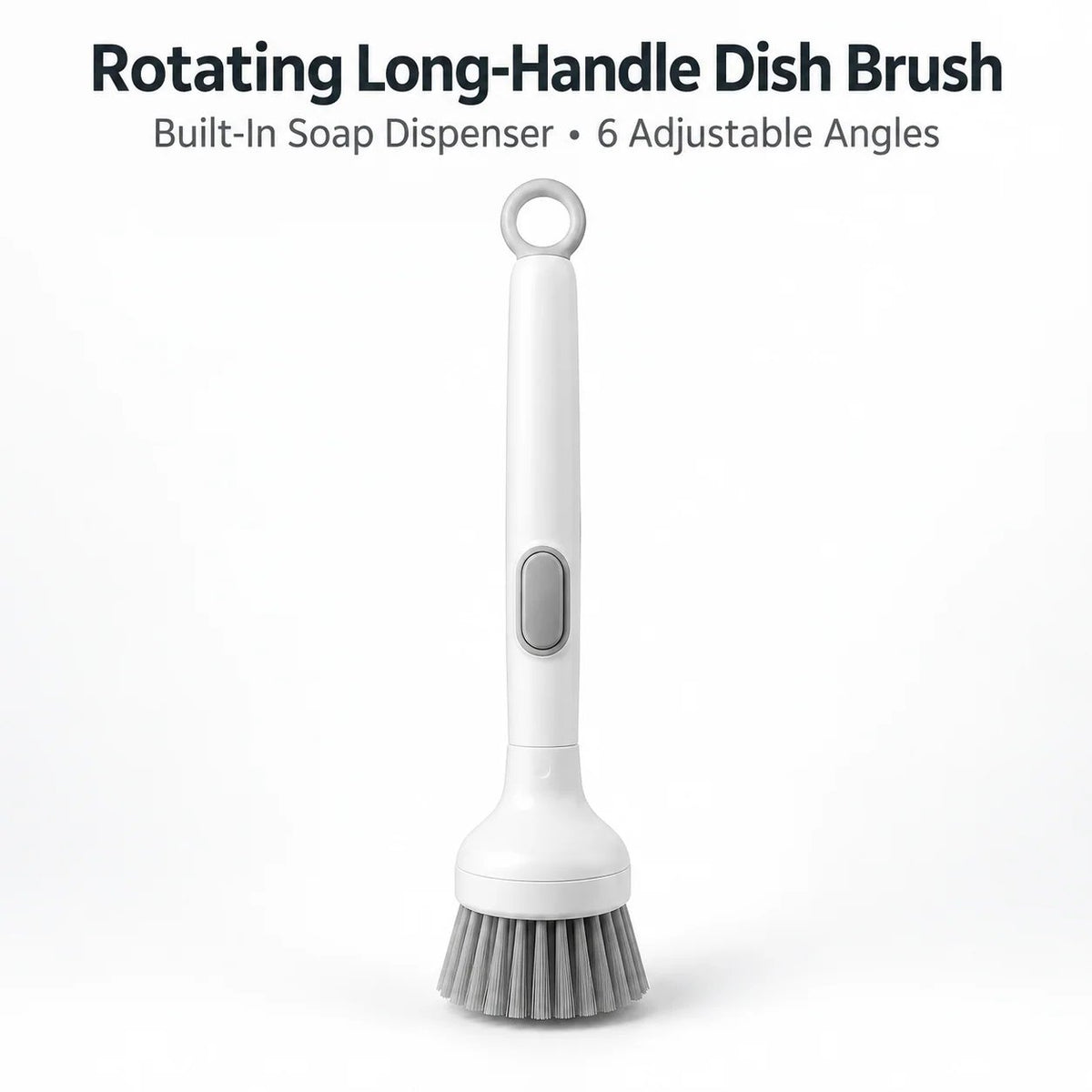 🧽✨ 6-Angle Soap Dispensing Brush – Scrub Smarter with Built-In Soap Control