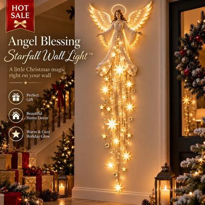 🔥Angel Blessing Starfall Wall Light™ – Heavenly Christmas Wall Decor