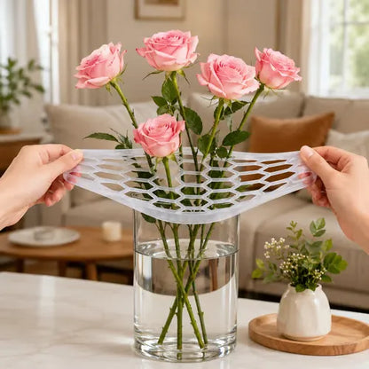 🌸 Stretch-Fit Flower Arranging Grid – Reusable Silicone Vase Holder | 1-Pack