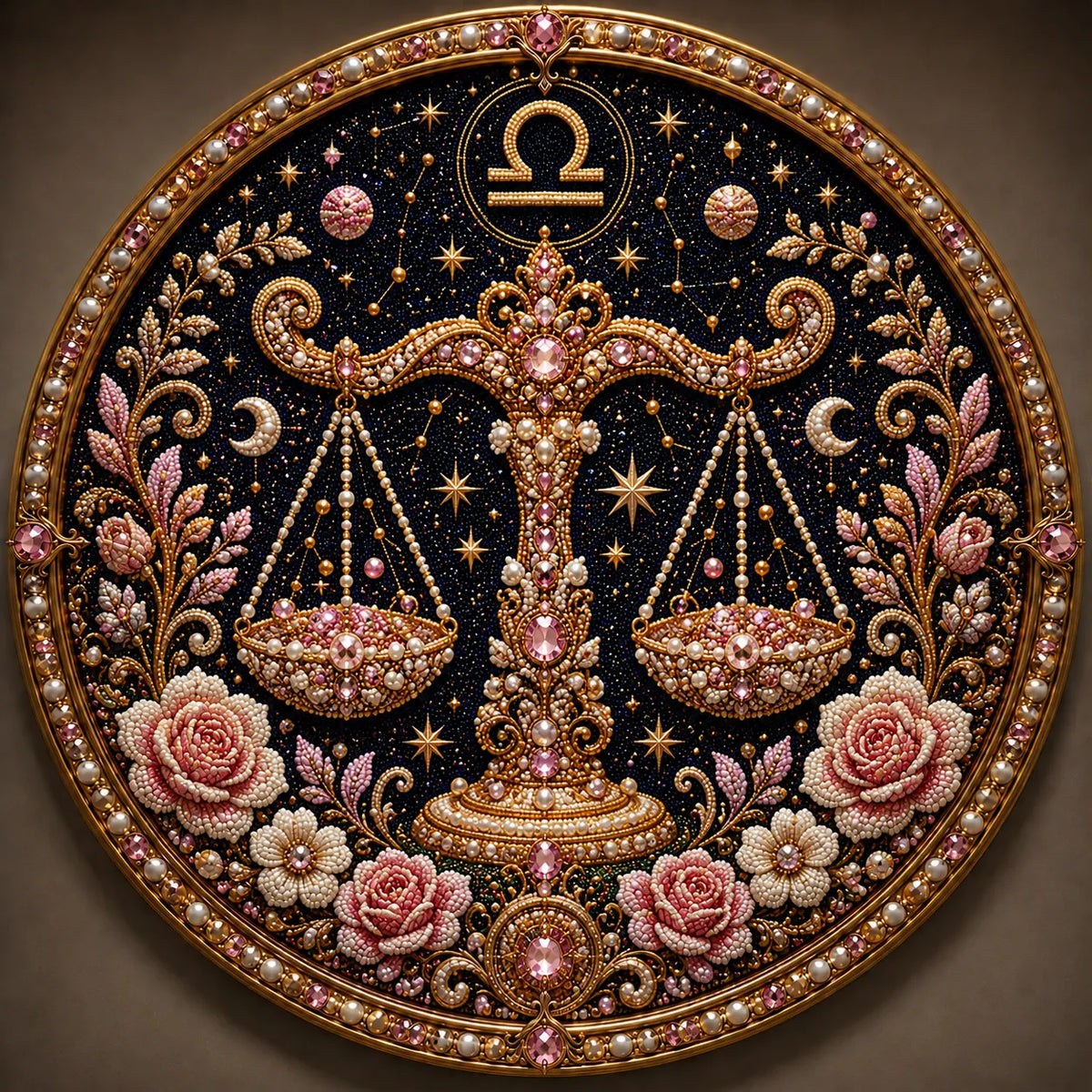 🔥49% OFF – ✨ Premium 3D Pearl 12 Zodiac Signs Art Kit | Luxury Flocked Canvas with Scratch-Resistant Non-Fading Pearl Beads DIY Handmade Astrology Decor ♈🌙💎
