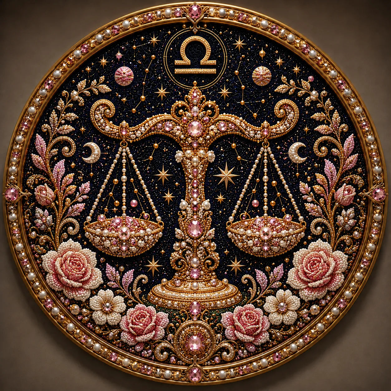 🔥49% OFF – ✨ Premium 3D Pearl 12 Zodiac Signs Art Kit | Luxury Flocked Canvas with Scratch-Resistant Non-Fading Pearl Beads DIY Handmade Astrology Decor ♈🌙💎