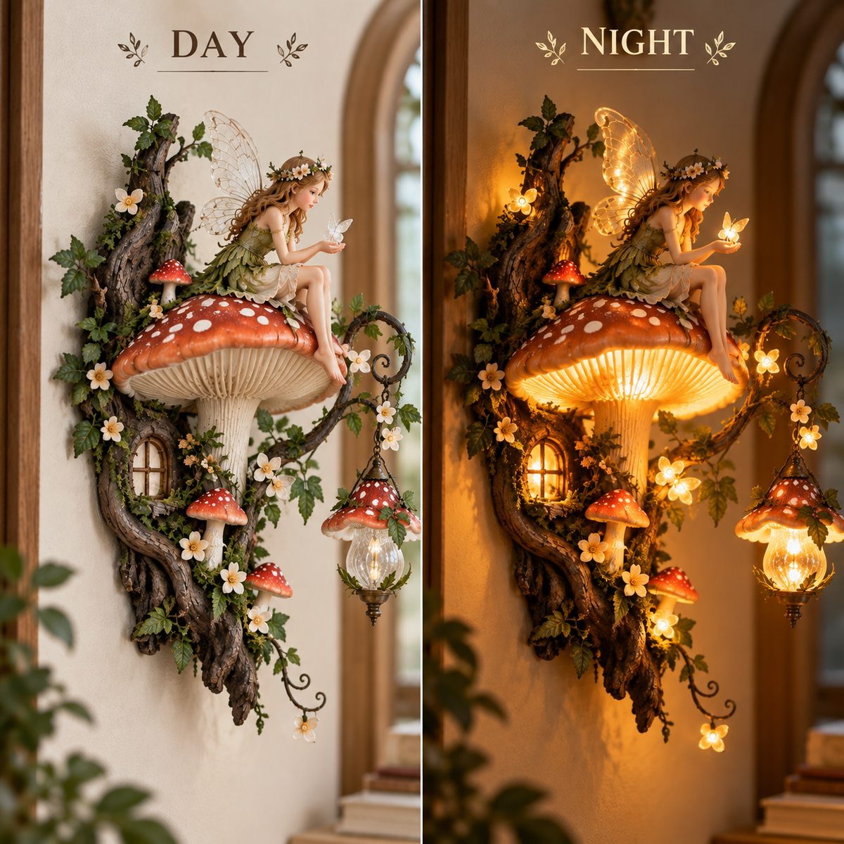 ⏰ Limited Stock 50% OFF 🍄 Fairywood Mushroom Wall Light – Cozy Woodland Glow
