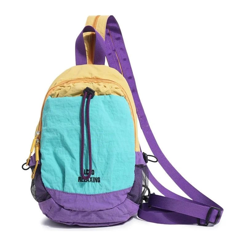 Lightweight Color-Block Mini Backpack 🎒 – Unisex Everyday Bag | Special Sale
