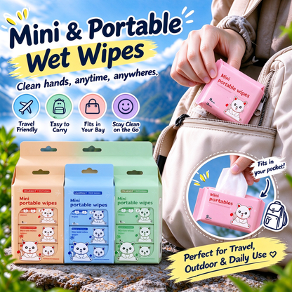 Mini Portable Wet Wipes – Compact & Convenient for Everyday Use