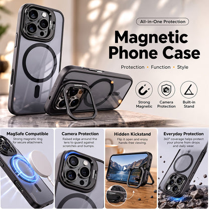 📱🧲 Magnetic Phone Case – Camera Protection, Built-In Stand & Everyday Convenience