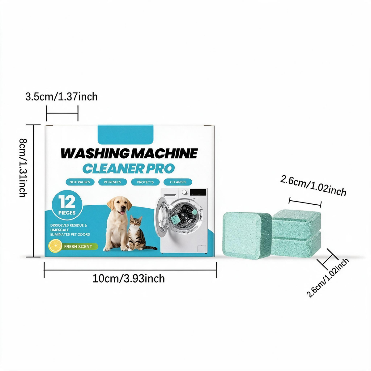Deep-Clean Washer Refresh Tablets 🫧 Odor & Residue Remover