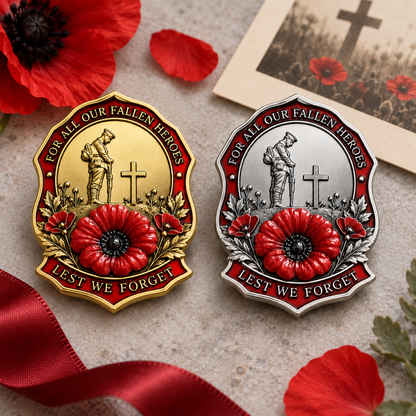 ❤️ Limited Edition Red Poppy Memorial Brooch Honoring Our Fallen Heroes