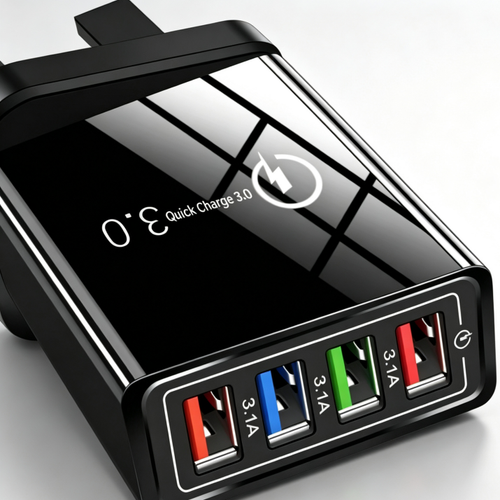 ✨Last Day 50% OFF – The Charger Big Tech Hates | 4-Port Quick Charge 3.0 + AI Performance Boost