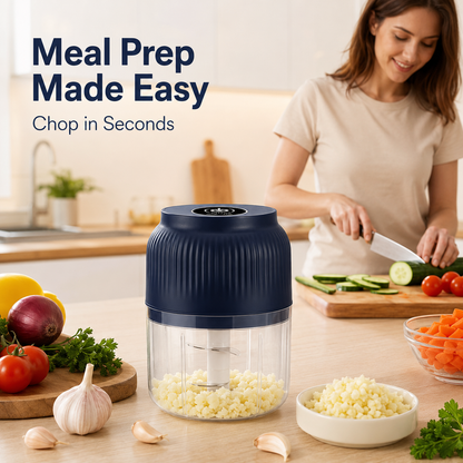 One-Touch Mini Food Chopper 🧄 – Quick Garlic & Vegetable Prep