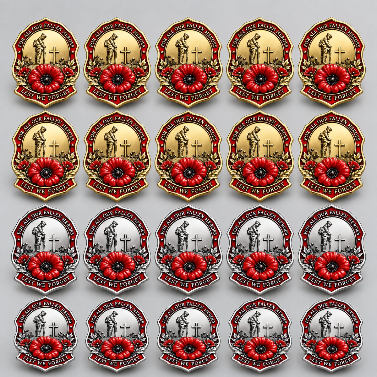 ❤️ Limited Edition Red Poppy Memorial Brooch Honoring Our Fallen Heroes