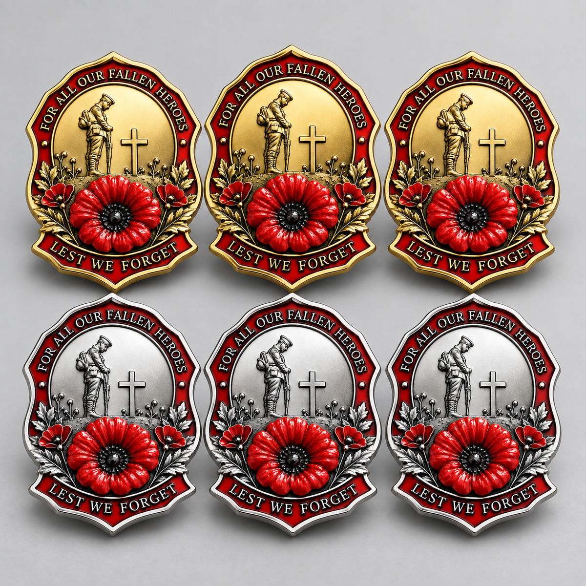 ❤️ Limited Edition Red Poppy Memorial Brooch Honoring Our Fallen Heroes