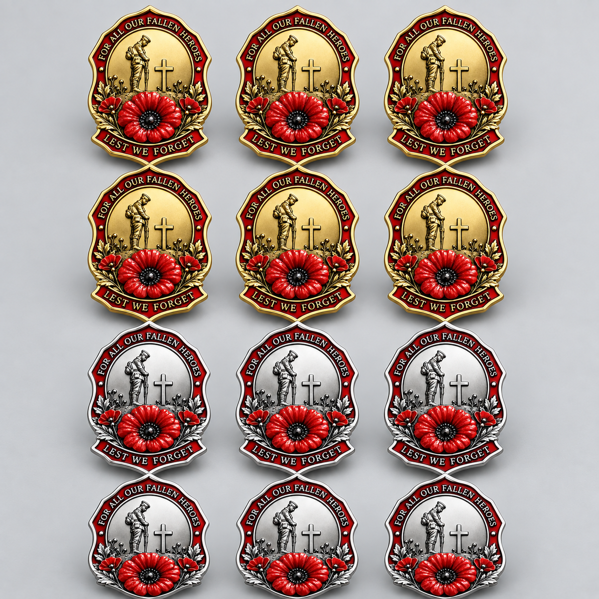 ❤️ Limited Edition Red Poppy Memorial Brooch Honoring Our Fallen Heroes