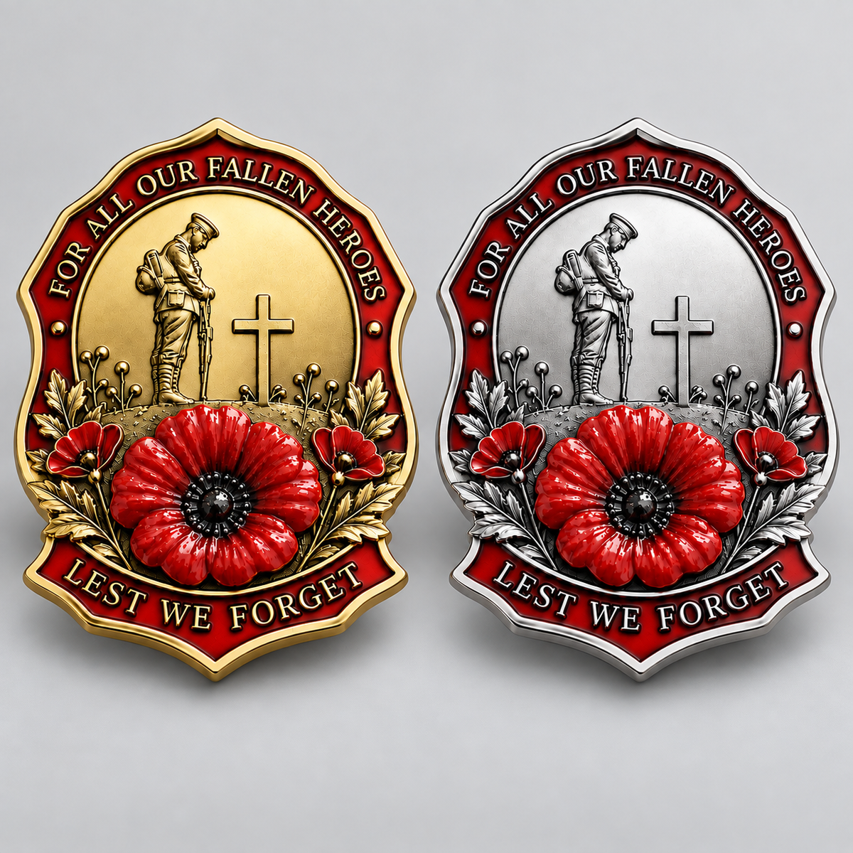 ❤️ Limited Edition Red Poppy Memorial Brooch Honoring Our Fallen Heroes