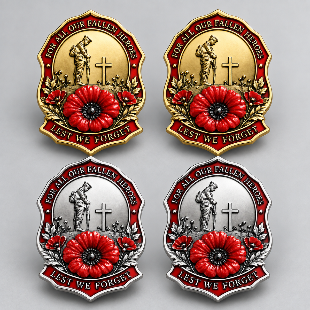 ❤️ Limited Edition Red Poppy Memorial Brooch Honoring Our Fallen Heroes