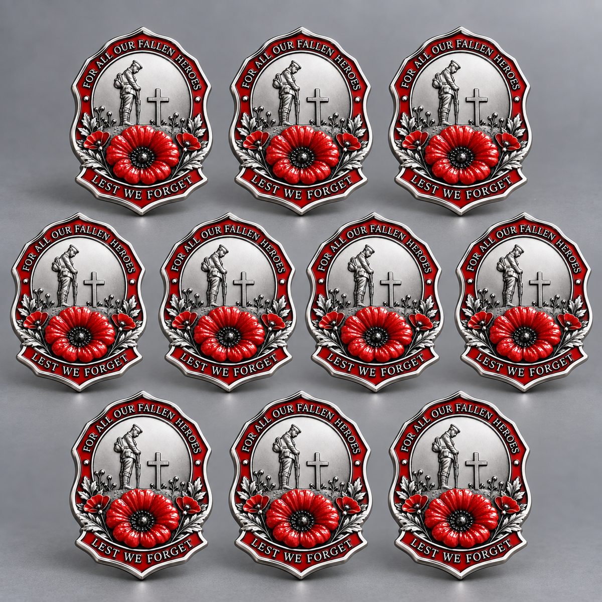 ❤️ Limited Edition Red Poppy Memorial Brooch Honoring Our Fallen Heroes