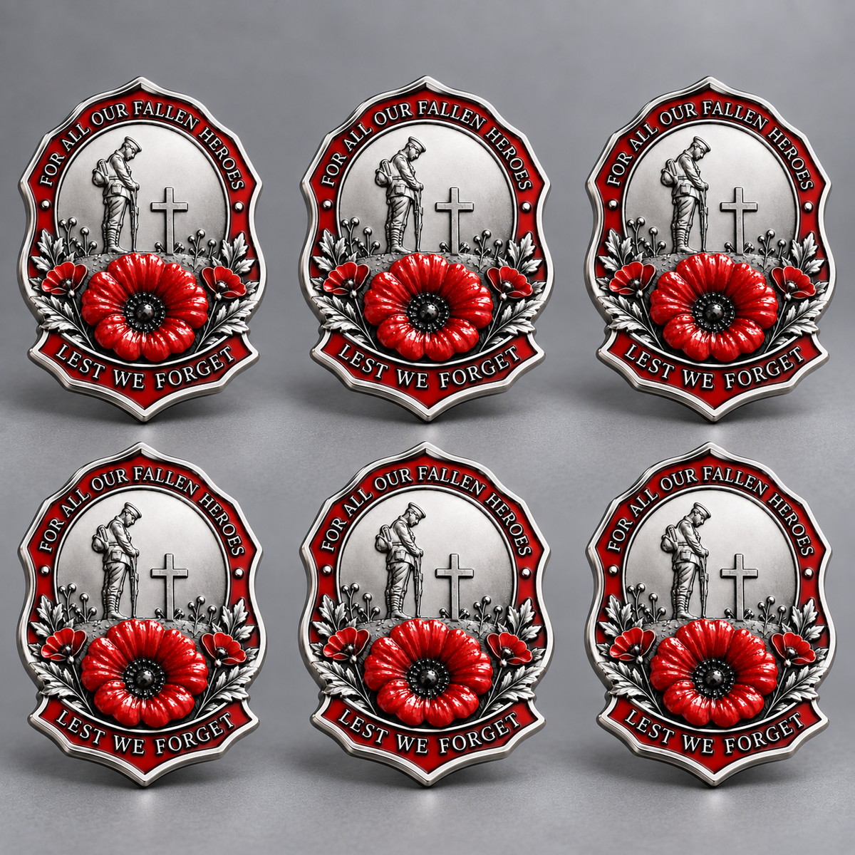 ❤️ Limited Edition Red Poppy Memorial Brooch Honoring Our Fallen Heroes