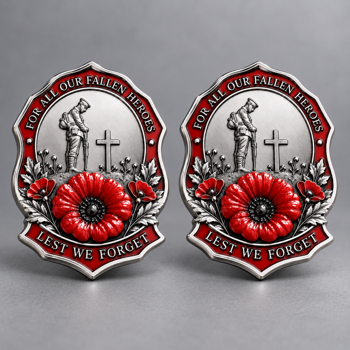 ❤️ Limited Edition Red Poppy Memorial Brooch Honoring Our Fallen Heroes