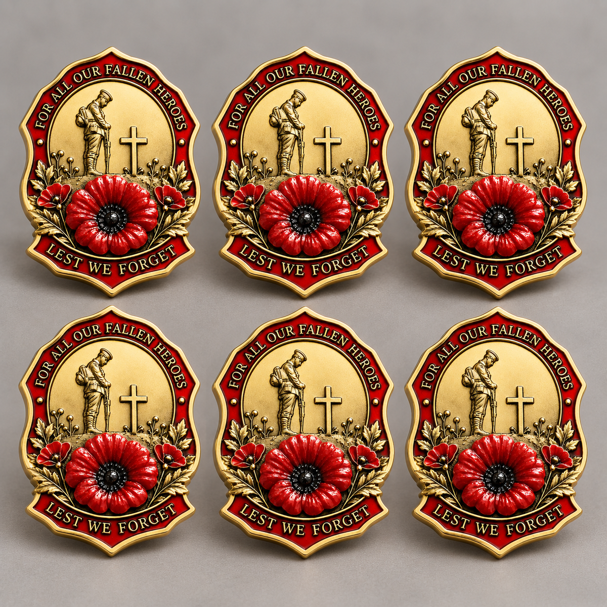 ❤️ Limited Edition Red Poppy Memorial Brooch Honoring Our Fallen Heroes