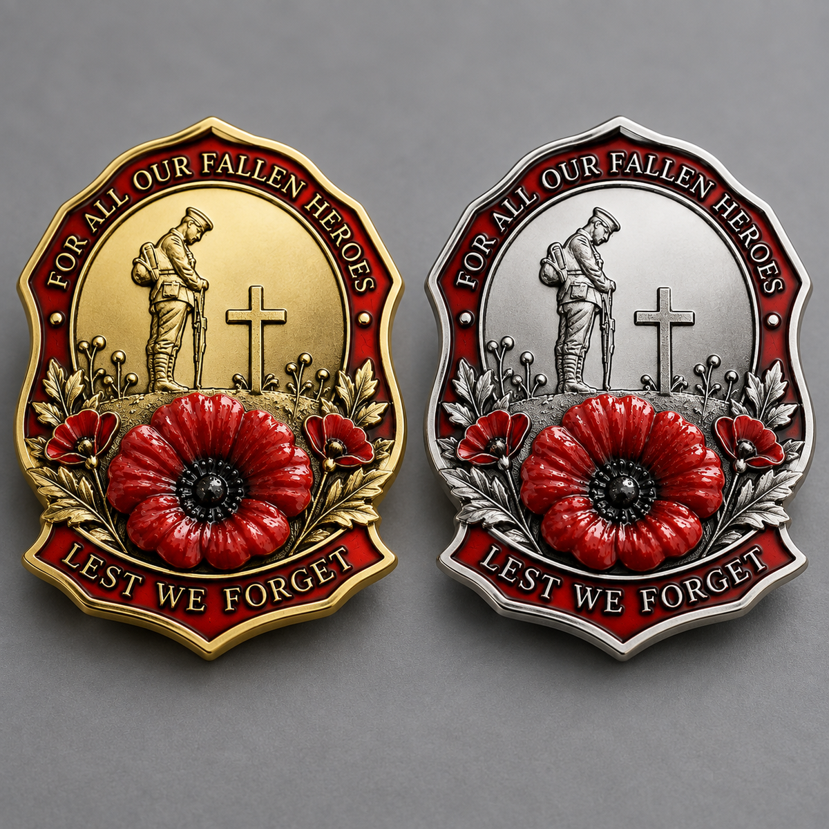 ❤️ Limited Edition Red Poppy Memorial Brooch Honoring Our Fallen Heroes