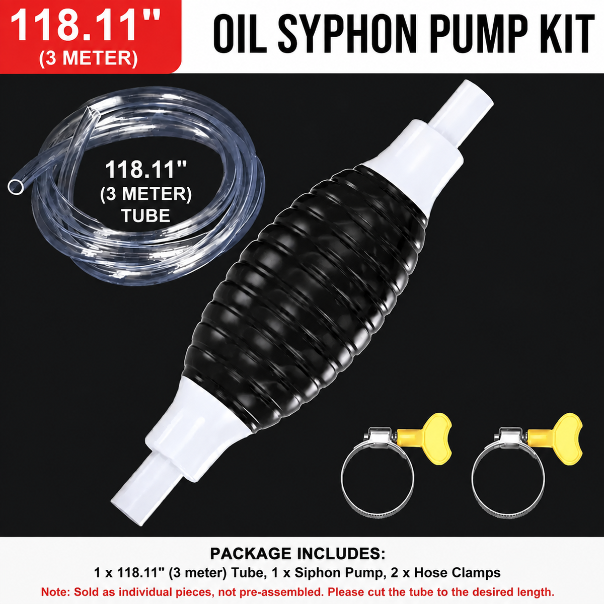 ⛽💧 Manual Siphon Pump Kit – Quick, Easy Liquid Transfer Without Electricity