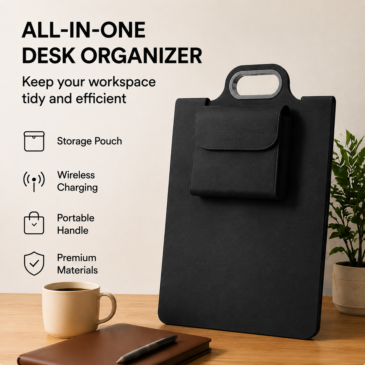 ✨The All-In-One Mobile Workstation Sleeve | Built-In 15W Multi-Device Wireless Charger, Ergonomic Laptop Stand & Mousepad (Fits up to 16')