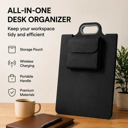 ✨The All-In-One Mobile Workstation Sleeve | Built-In 15W Multi-Device Wireless Charger, Ergonomic Laptop Stand & Mousepad (Fits up to 16')