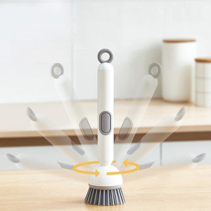 Rotating Dish Cleaning Brush 🧽 – Long Handle with Soap Dispenser