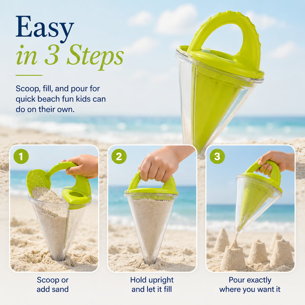 🔥 Hot Sale!NOW Spilling Funnel Sand and Water Mixing Toy Only $19.99!🏖️