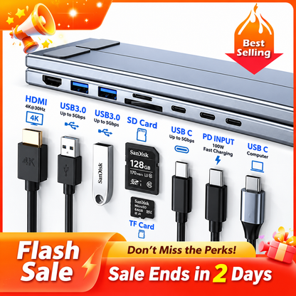 🏠💻 8-in-1 USB-C Laptop Stand Hub for a Clutter-Free Desk, Perfect Gift for Students and Professionals