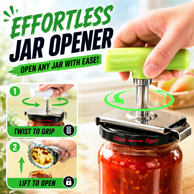 🥫🔧 Stainless Steel Jar Opener & Bottle Lid Remover – Better Grip, Easier Opening