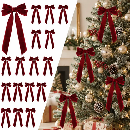 🎄50% OFF🎀16 PCS Velvet Christmas Bows Set