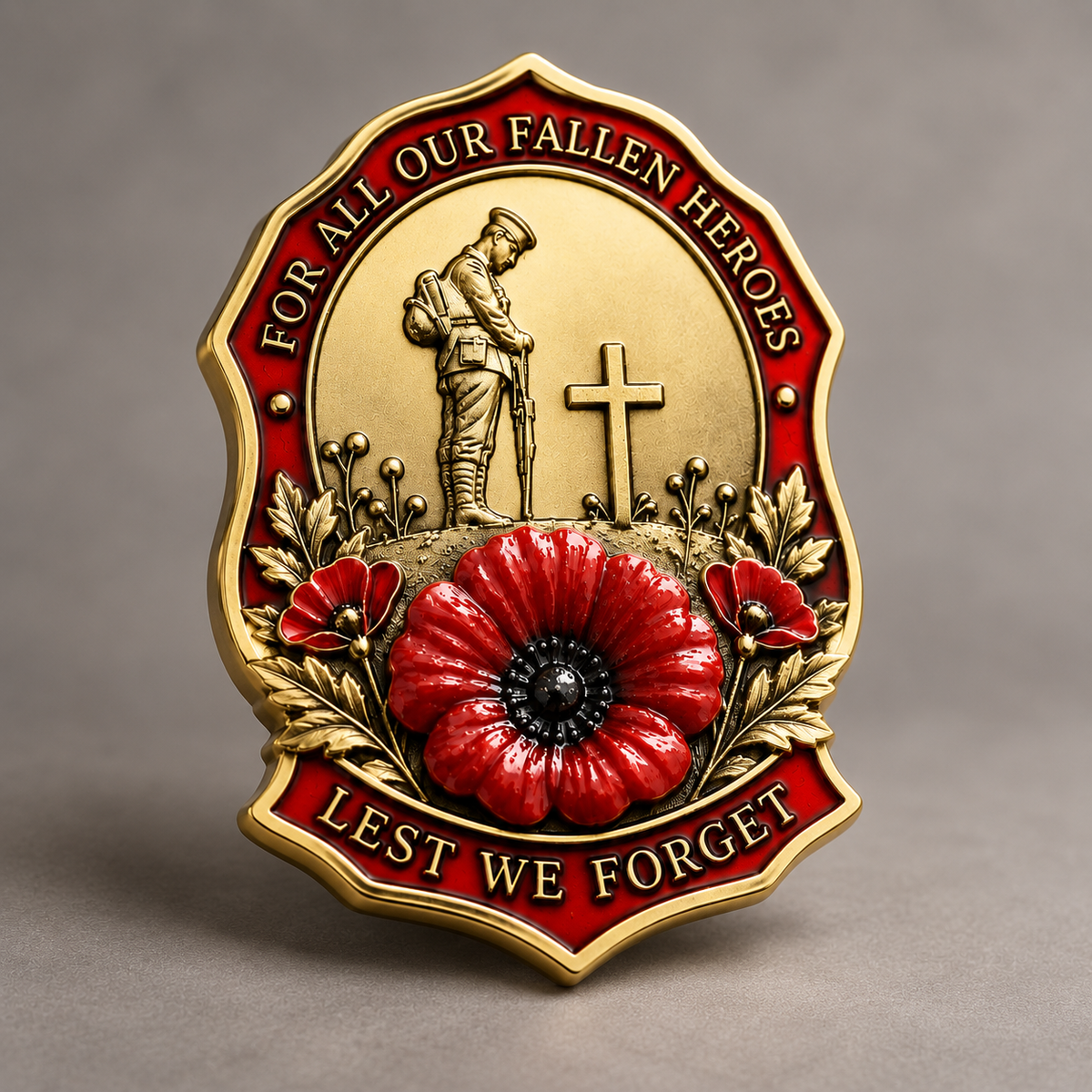 ❤️ Limited Edition Red Poppy Memorial Brooch Honoring Our Fallen Heroes