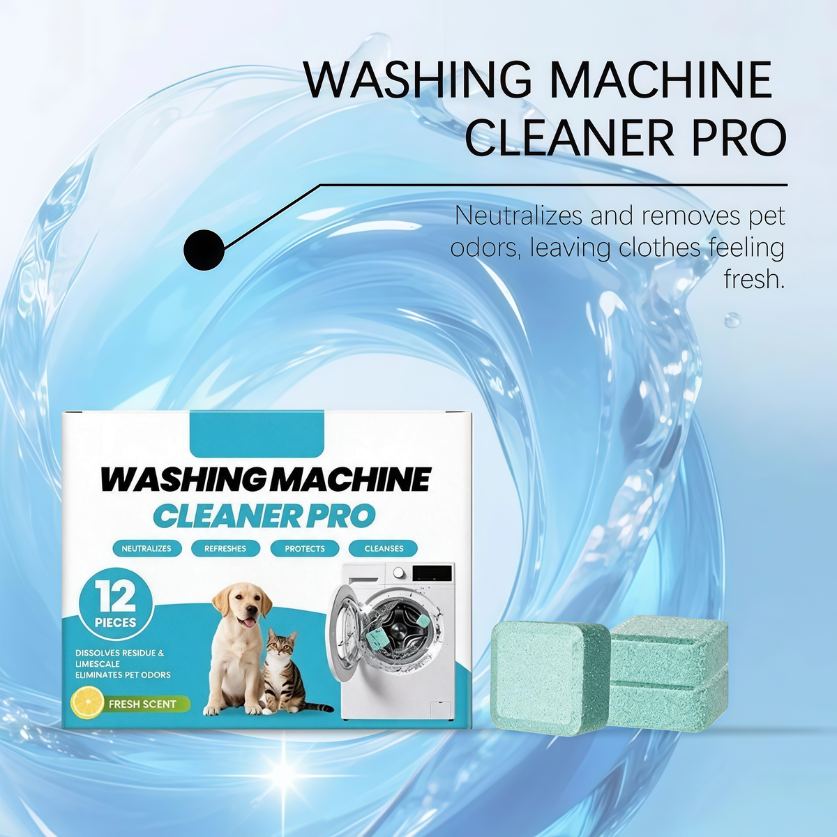Deep-Clean Washer Refresh Tablets 🫧 Odor & Residue Remover