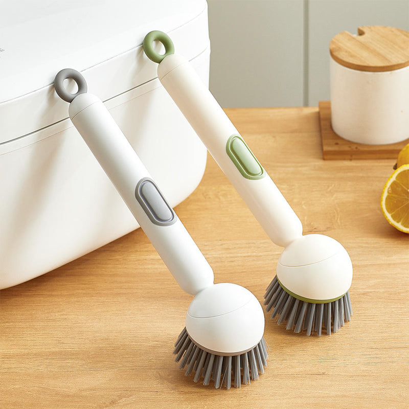 Rotating Dish Cleaning Brush 🧽 – Long Handle with Soap Dispenser