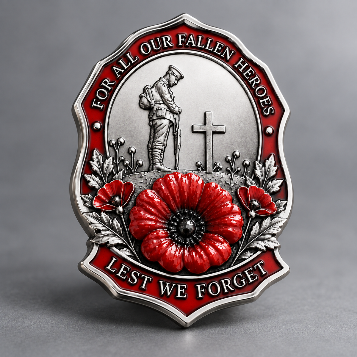❤️ Limited Edition Red Poppy Memorial Brooch Honoring Our Fallen Heroes